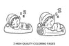 Sleeping Christmas Elf Coloring Books