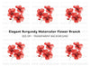 Vibrant Red Blossom Clipart Bundle