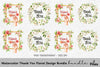 Floral Thank You Clipart Bundle