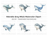 Cute Whale Clipart Bundle