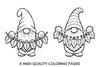 Autumn Gnomes with Leaf Garlands Coloring Books