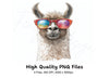 Cool Llama with Sunglasses Clipart Bundle