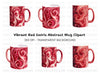 Swirling Red Abstract Clipart Bundle