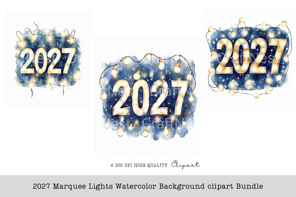 Marquee Lights Background 2027 Clipart Bundle