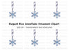 Elegant Snowflake Ornament Clipart Bundle