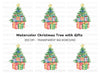 Christmas Tree with Gifts Clipart Bundle