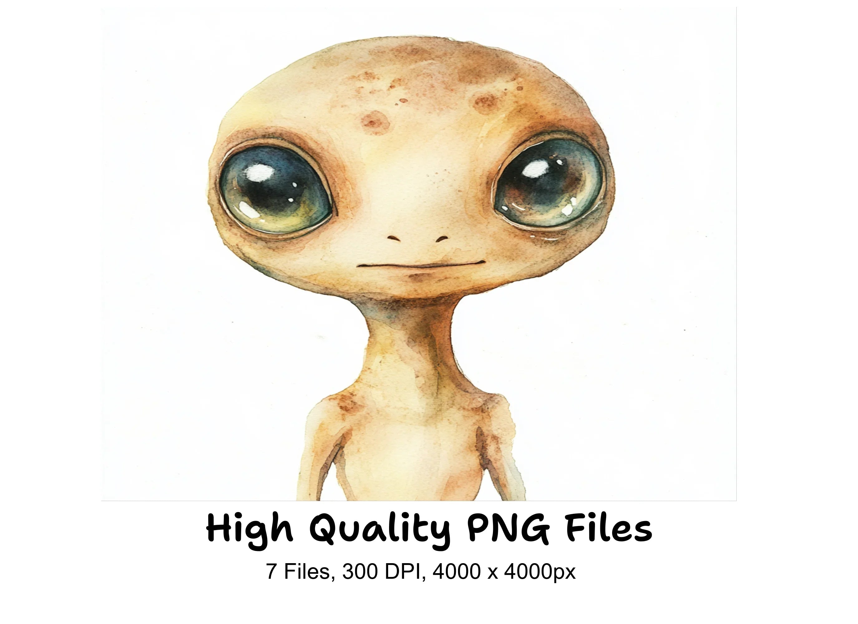 Cute Alien Clipart Bundle
