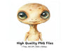 Cute Alien Clipart Bundle