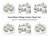 Winter Village Clipart Bundle