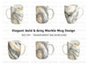 Marble Gold Coffee Clipart Bundle