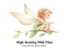 Sitting Fairy on Branch Clipart Bundle