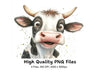 Funny Holstein Cow Faces Clipart Bundle