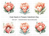 Floral Heart Characters Clipart Bundle