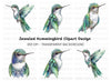 Jeweled Hummingbird Clipart Bundle