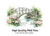 Bridges with Pink Roses Clipart Bundle