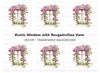 Vibrant Bougainvillea Window Clipart Bundle
