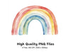 Soft Rainbow Clipart Bundle