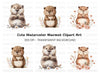 Cute Otter Clipart Bundle