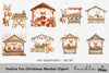 Cute Fox Christmas Market Clipart Bundle