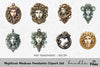 Mythical Medusa Pendants Clipart Bundle
