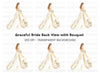 Beautiful Bride with Bouquet Clipart Bundle