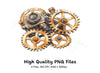 Steampunk Gears Clipart Bundle