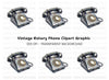 Vintage Rotary Phone Clipart Bundle