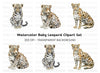 Cute Leopard Clipart Bundle