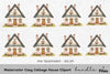 Cozy Cottage House Clipart Bundle