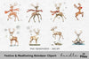 Meditating Reindeer Winter Clipart Bundle