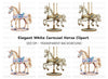 Unicorn Horse Carousel Clipart Bundle