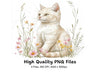 Cats in Wildflower Meadow Clipart Bundle