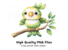 Cute Parrot Clipart Bundle