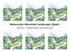 Green Hills and Castle Landscape Clipart Bundle
