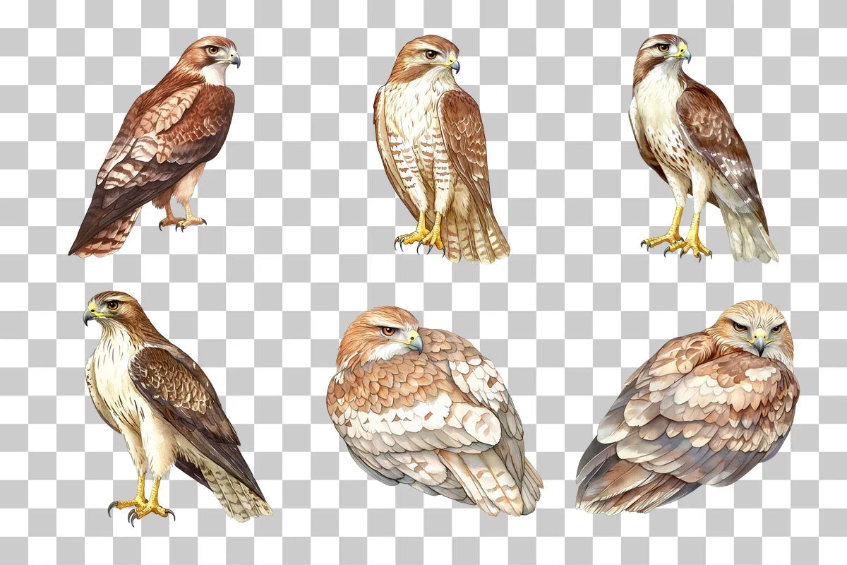 Hawk Bird of Prey Clipart Bundle - CraftNest - Digital Crafting and Art