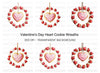 Valentine Heart Cookie Wreath Clipart Bundle