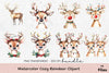 Cozy Reindeer Clipart Bundle