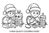 Kids Building Robots Christmas Coloring Books