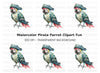 Pirate Parrot Clipart Bundle