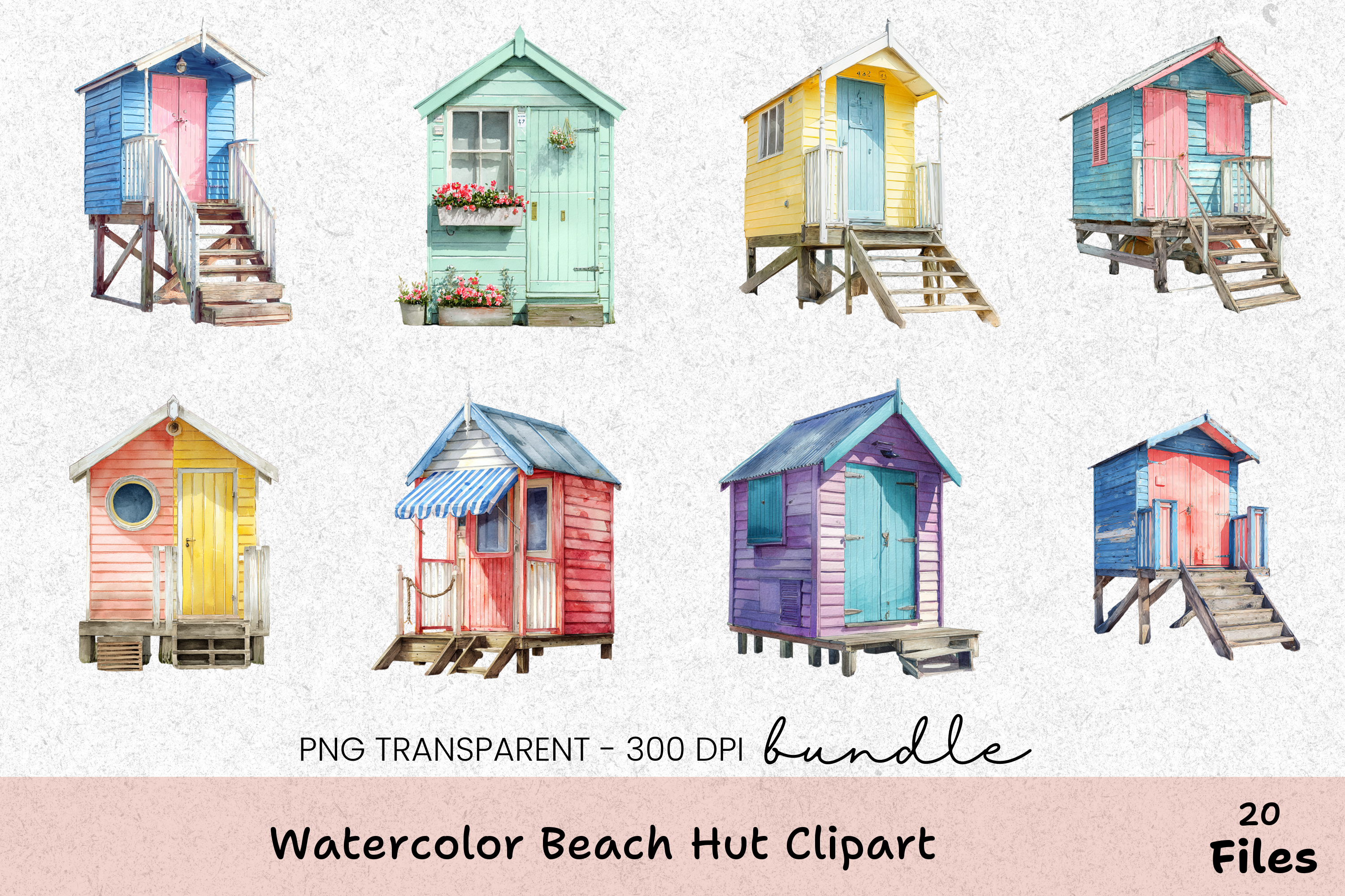 Beach Hut Clipart Bundle - Etb 378