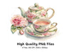 Floral Tea Party Clipart Bundle