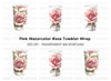 Pink Rose Tumbler Clipart Bundle