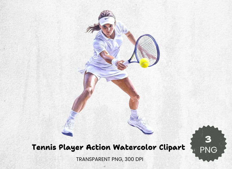 Tennis Player Action Clipart Bundle - CraftNest - Digital Crafting and Art