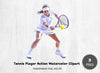 Tennis Player Action Clipart Bundle