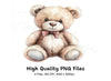 Cute Teddy Bear Clipart Bundle