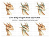 Cute Baby Dragon Clipart Bundle