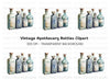 Vintage Apothecary Bottles Clipart Bundle