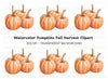 Three Pumpkins Clipart Bundle