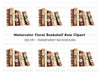 Vintage Floral Books Clipart Bundle