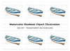 Rowboat Clipart Bundle